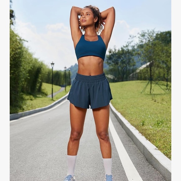 CRZ YOGA 2 in 1 Flowy Running Shorts- Stelindigo - Picture 3 of 6